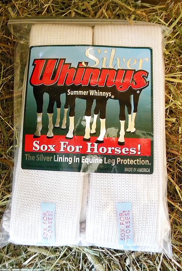 silver whinny's socks in packaging